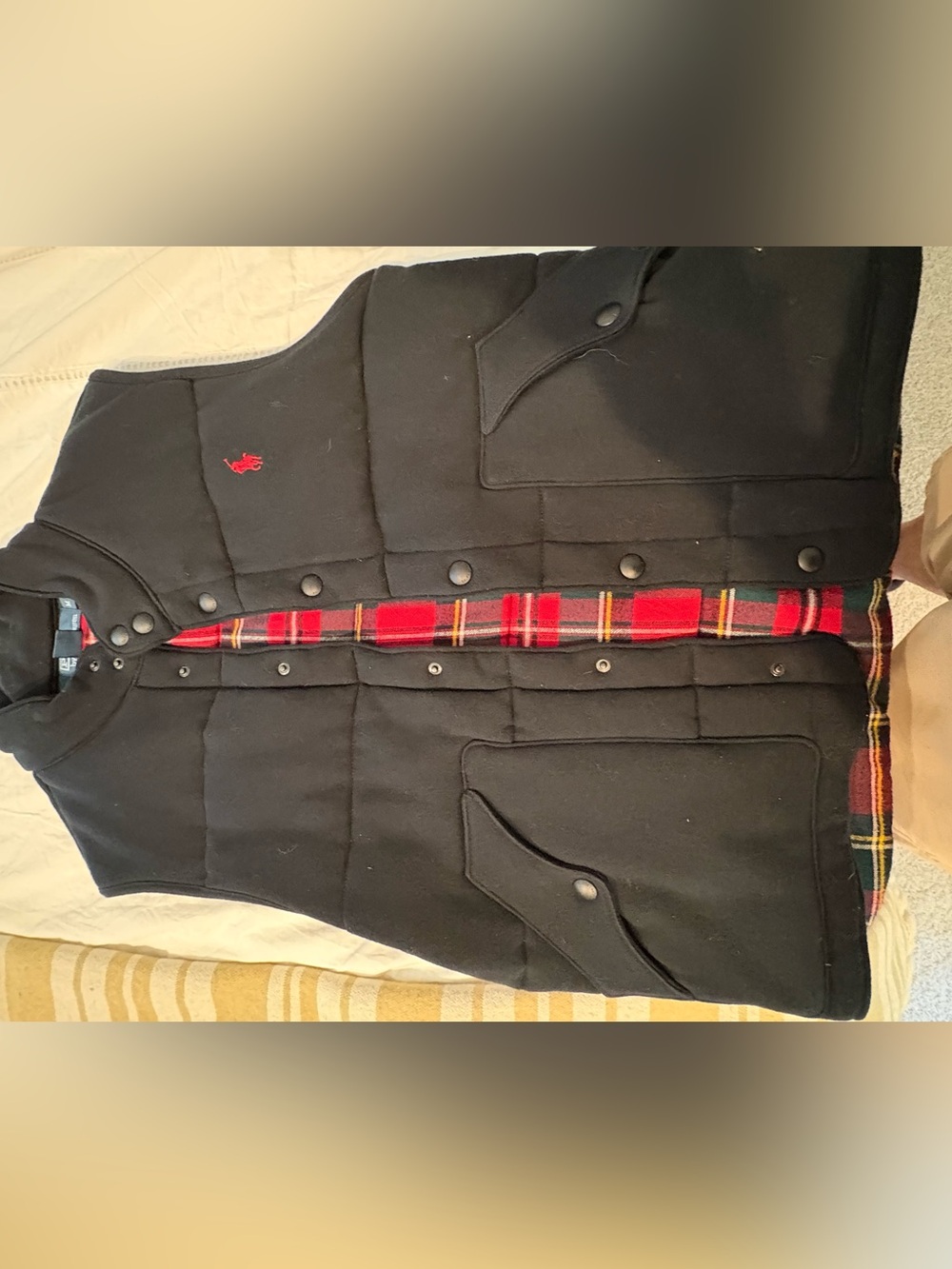 Men’s Polo vest ,Navy color size Medium